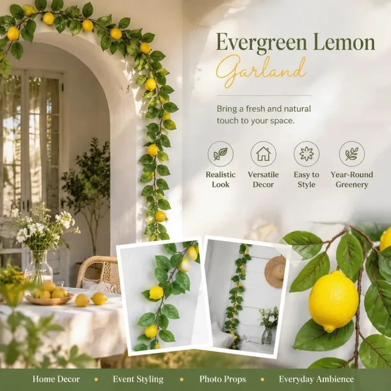 Style C Lemon Vine Hanging Ornament Patio Front Door Decor Style C Lemon Vine Hanging Ornament Patio Front Door Decor