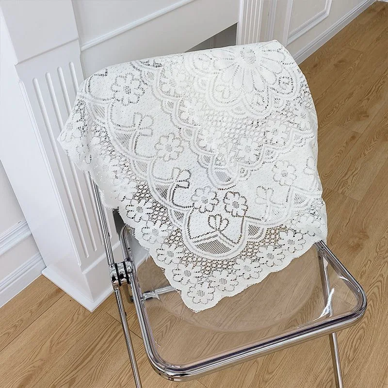 2 Pack White Lace Tablecloth 140×140cm
