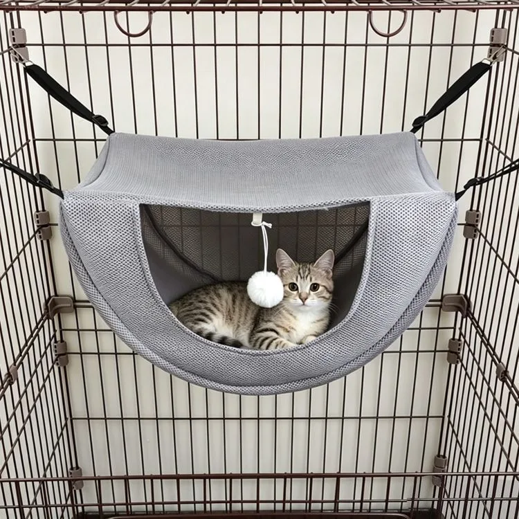 2 Pcs Cat Cage Hammock - Grey  35×27×20cm