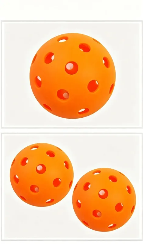 15Pcs 74mm Blue Pickleballs 40-Holes