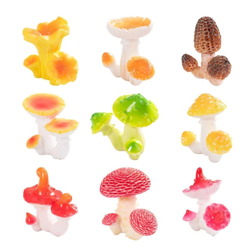 10pcs Artificial Mushroom Ornament-Type 7