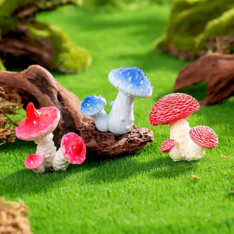 10pcs Artificial Mushroom Ornament-Type 8