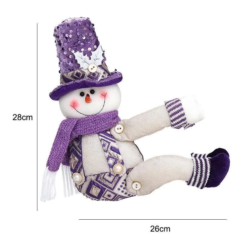 2Pcs Christmas Elastic Rope Snowman Curtain Tiebacks