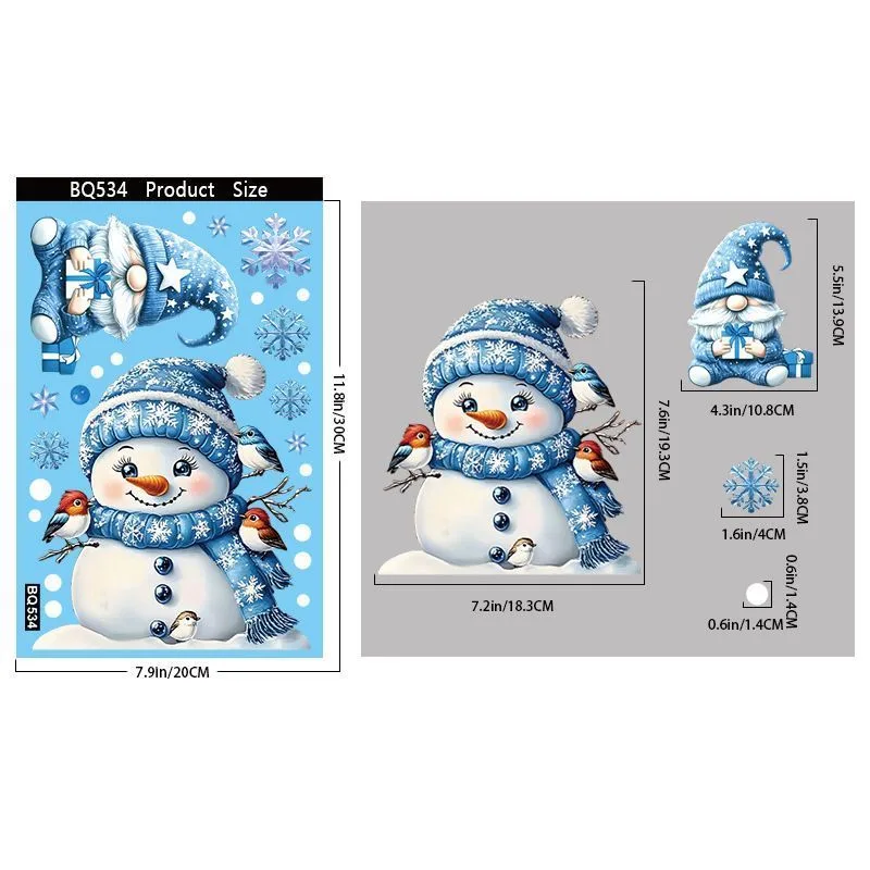 6 Styles Christmas Window Stickers Pack-01