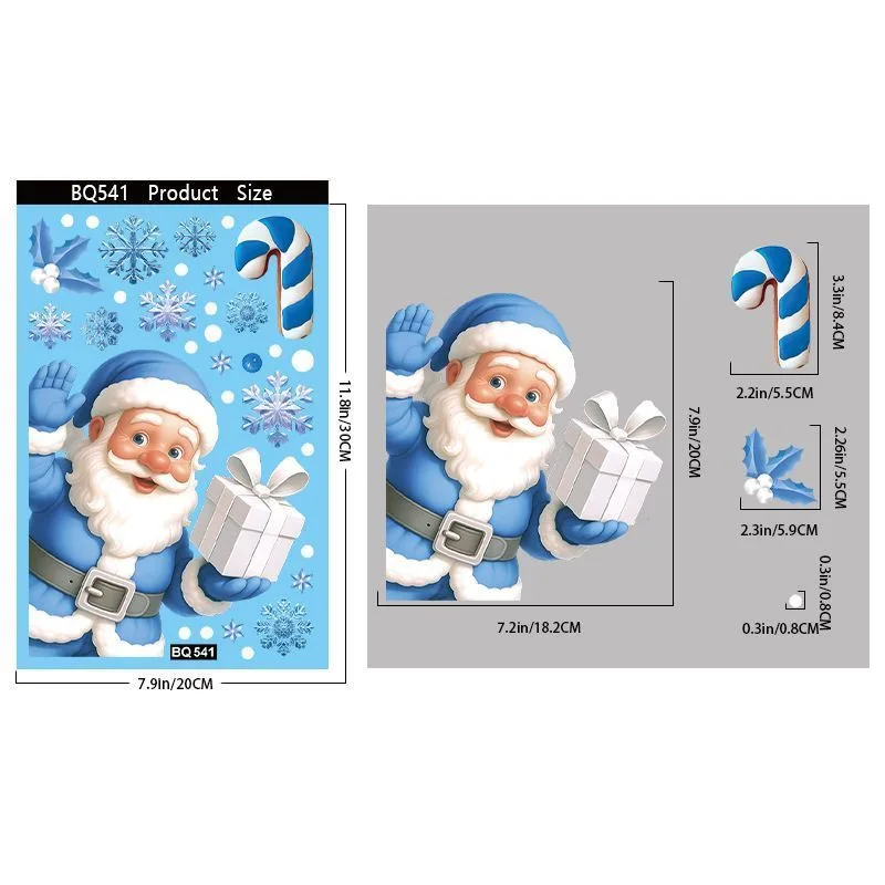 6 Styles Christmas Window Stickers Pack-01