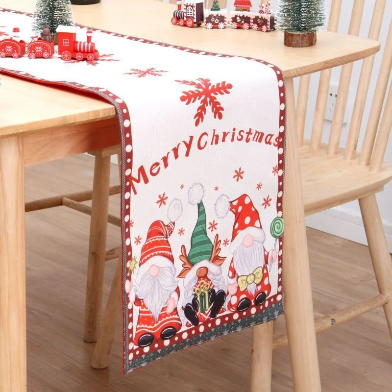 2Pcs Christmas Printed Table Runner 010