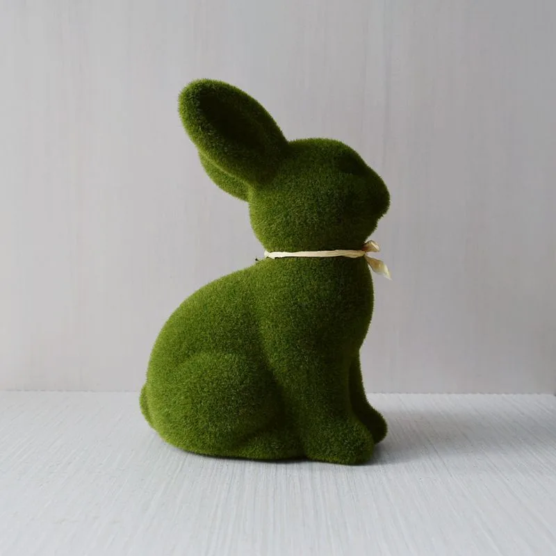 2PS Moss Bunny Decor 7.6cm High