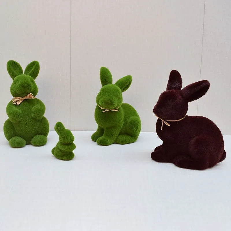 Moss Bunny Decor 16.5cm High