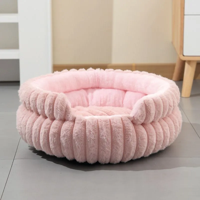 Notch Version Round Bed – Coffee, Size S: 40×40×15cm