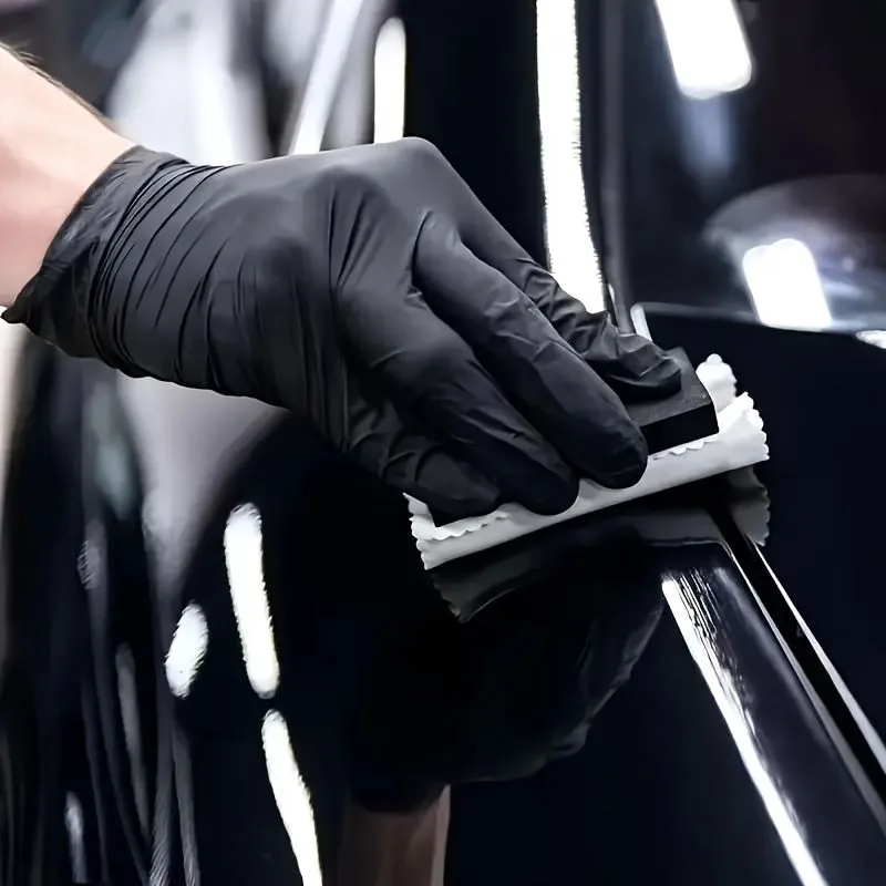 100-Pack Black PVC Blend Gloves Size S, puncture & tear resistant, flexible ergonomic fit, ideal for kitchen, bath & renovation, dispenser box, durable hand protection.