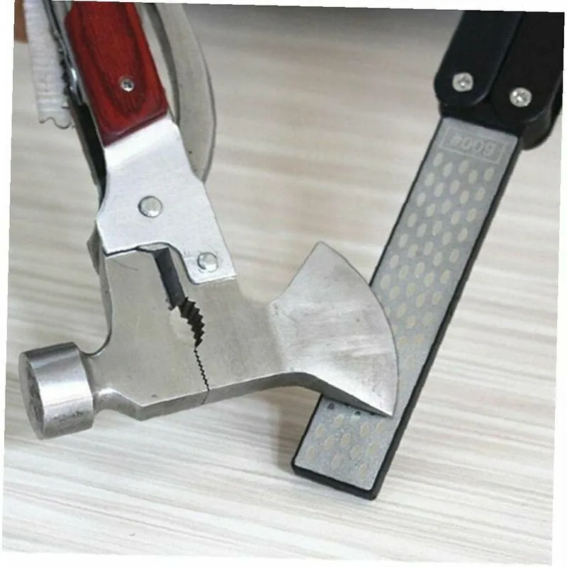 Folding Diamond Pocket Sharpener Double, Pruning Shears Loppers and Knives Sided Sharpening Stone for Scissors
