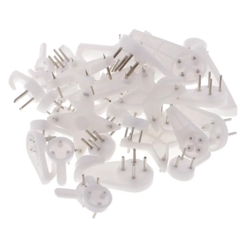 40 Count Heavy Duty Picture Hangers for Brick Concrete and Cinder Walls With Installation Pins