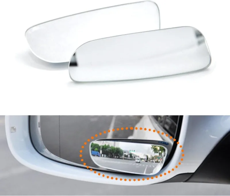 2 Piece HD Wide Angle Rectangular Blind Spot Mirror Set for Car Rearview Mirrors, Silver 2 Piece HD Wide Angle Rectangular Blind Spot Mirror Set for Car Rearview Mirrors, Silver