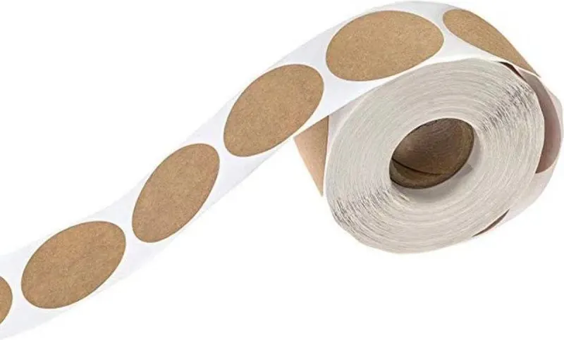 Kraft Paper Self Adhesive Spice Jar Labels for Kitchen Storage, 2 inch