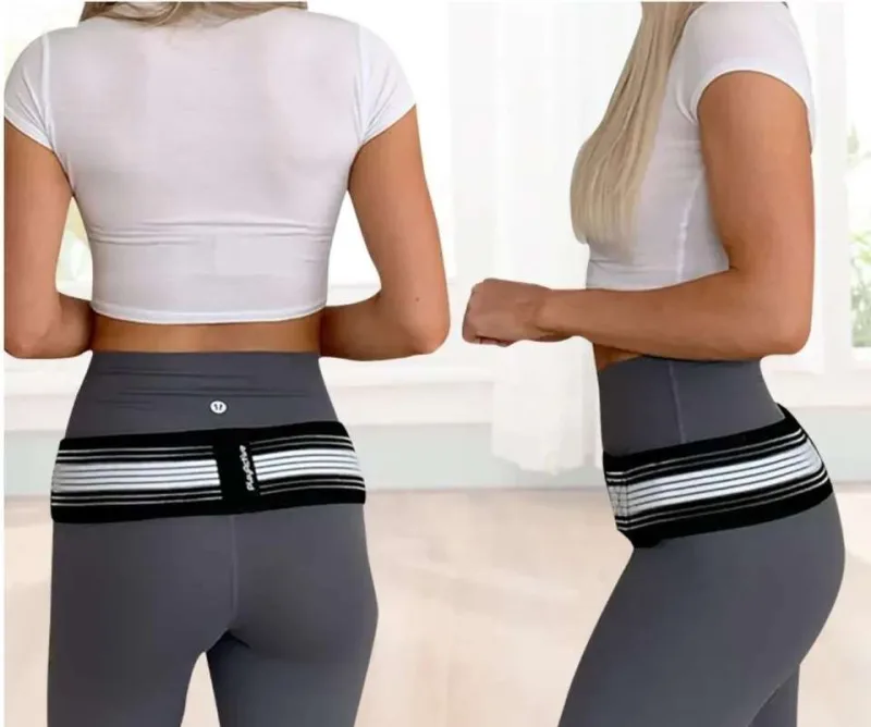 Hip Support Belt Adjustable Sciatica Relief, Black