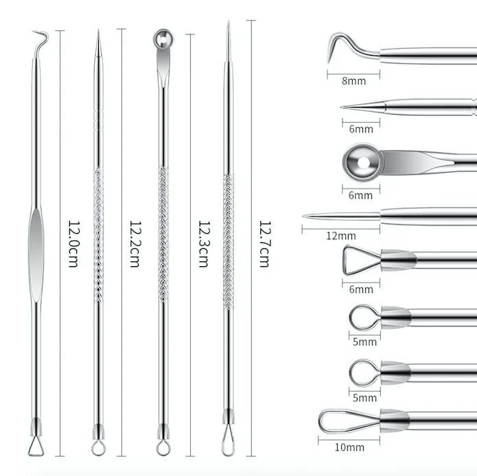 4-pack Blackhead Remover Tool, Silver