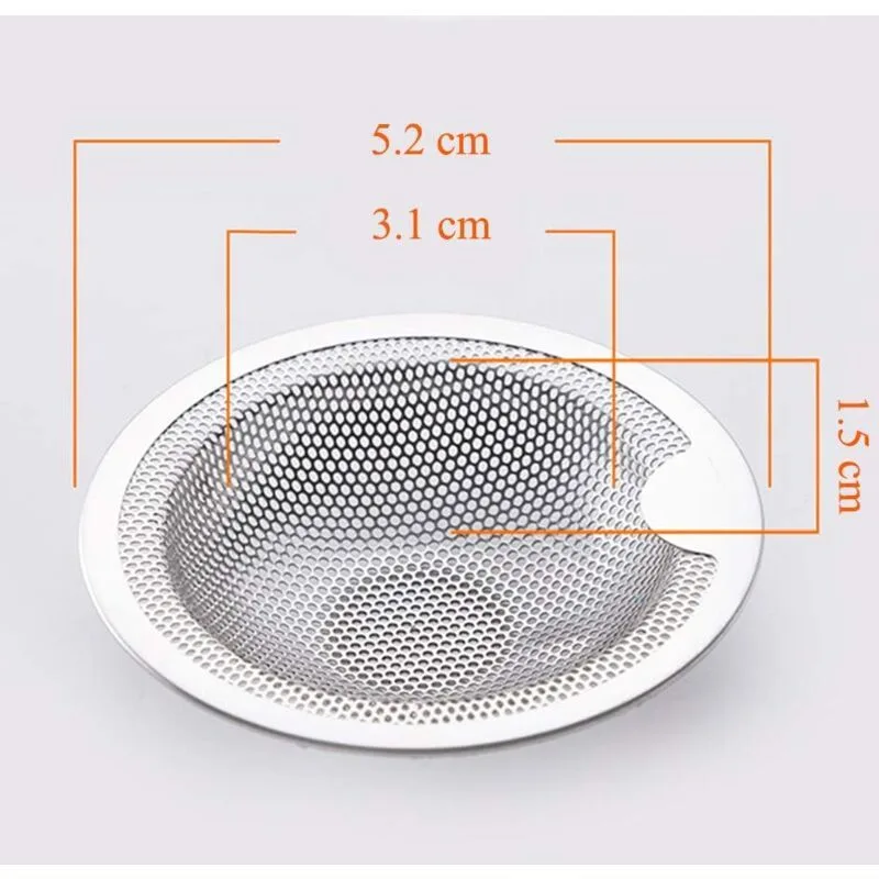 2 Pack Stainless Steel Sink Strainers, 5cm
