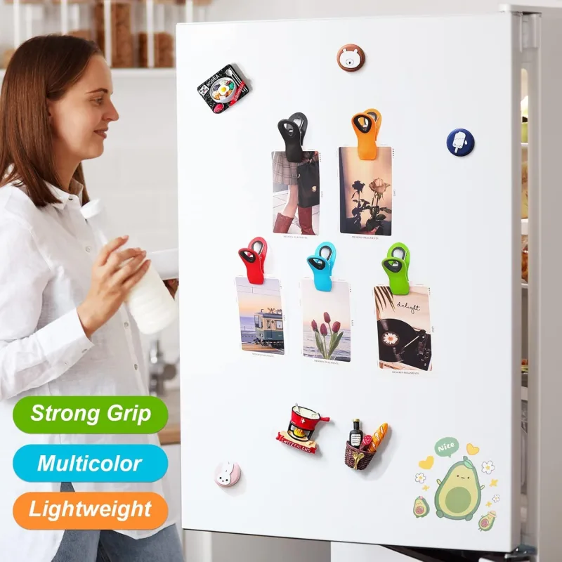 12 Piece Magnetic Food Clips for Refrigerator and Kitchen
