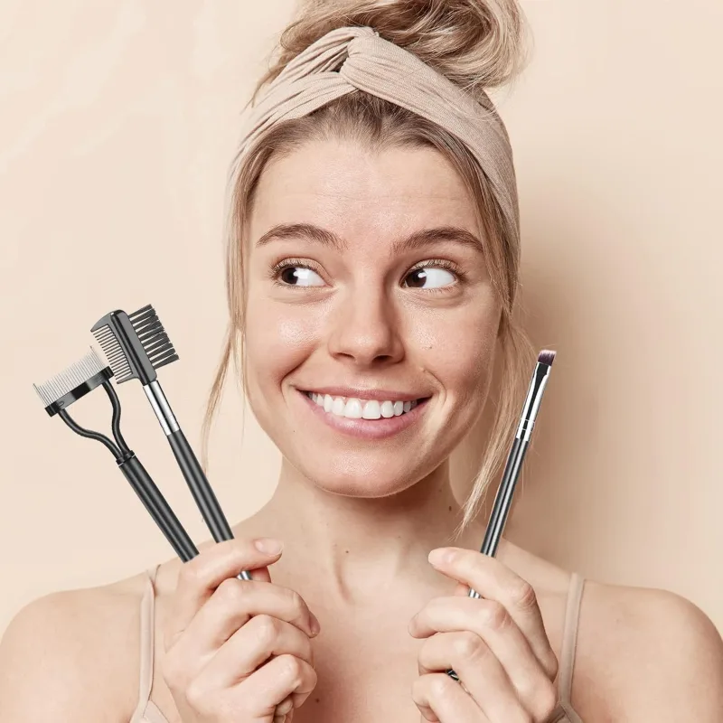 3 Piece Eyebrow Brush and Eyelash Separator Set
