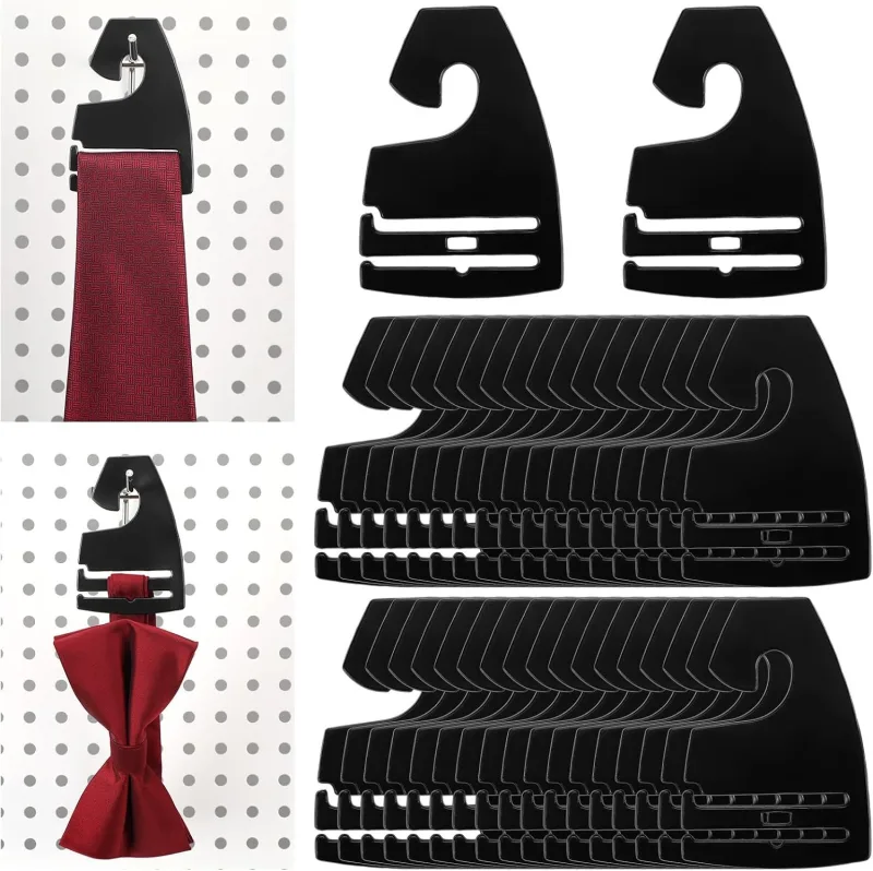 100 Piece Black Plastic Tie Hooks, 7 x 5 cm 100 Piece Black Plastic Tie Hooks, 7 x 5 cm