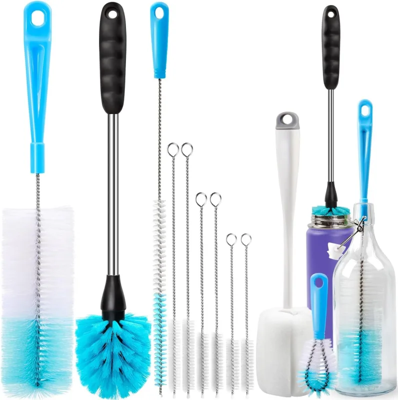 11 Piece Bottle Brush Set with Sponge, 40 cm 11 Piece Bottle Brush Set with Sponge, 40 cm