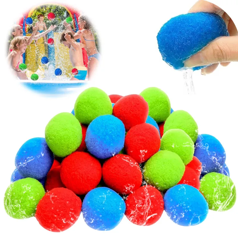 60 Pack Reusable Water Sponge Balls, 1.96 in