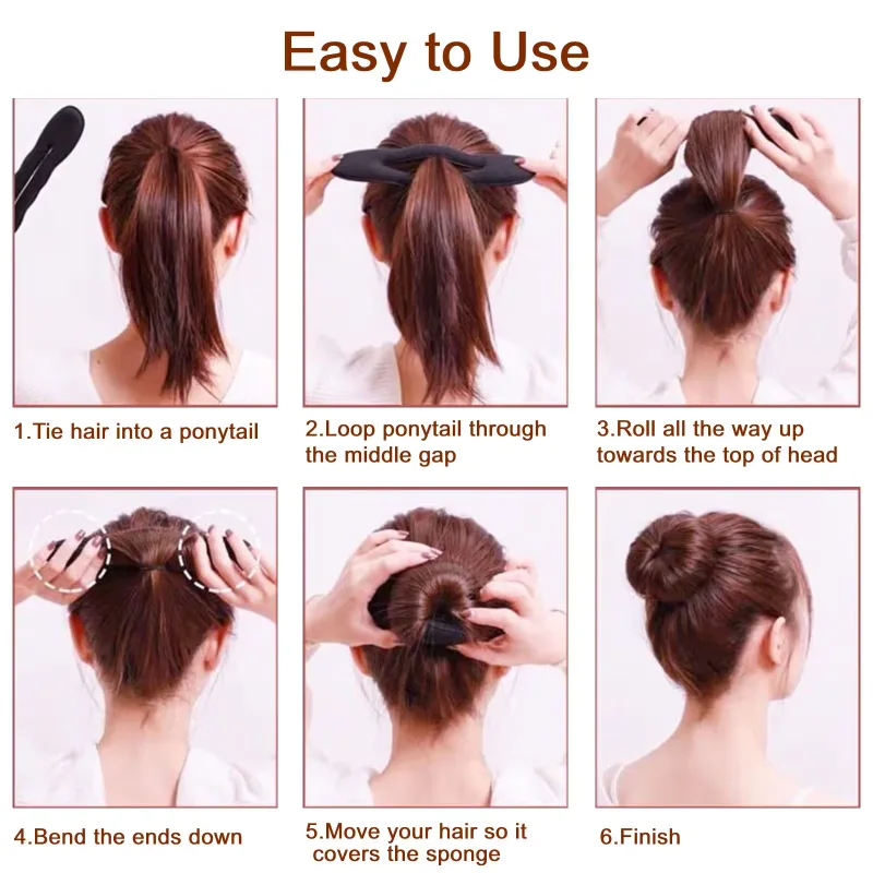 6 Pack Hair Bun Makers