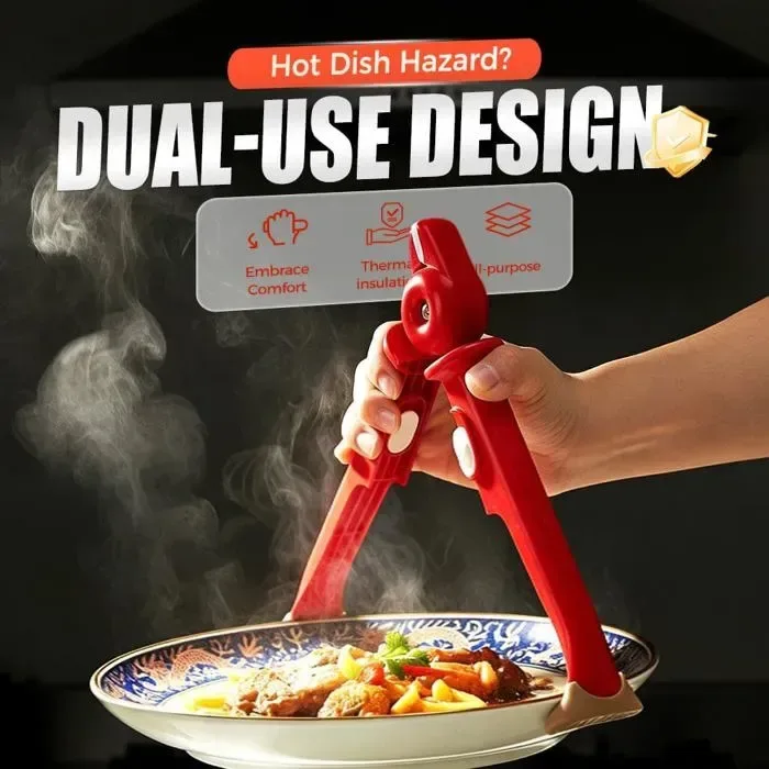 3 Pack Heat Resistant Plate and Bowl Lifter Tongs