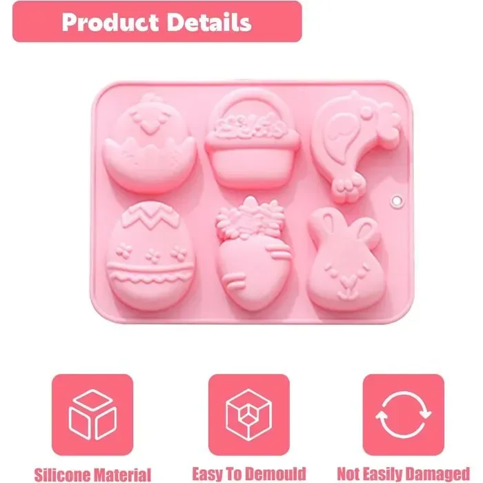 6 Cavity Easter Silicone Mold