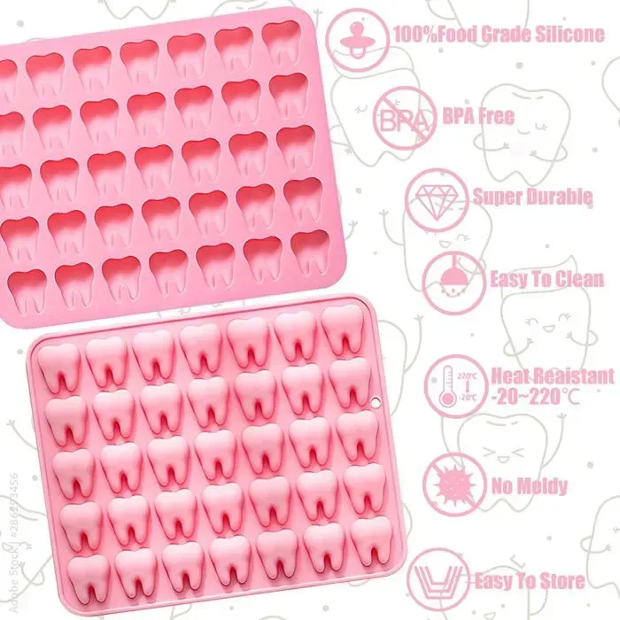 3D Tooth Silicone Mold, 19.4 x 15.6 cm