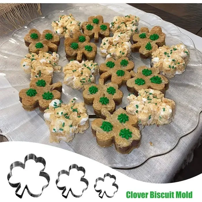 3 Pack Shamrock Cookie Cutters