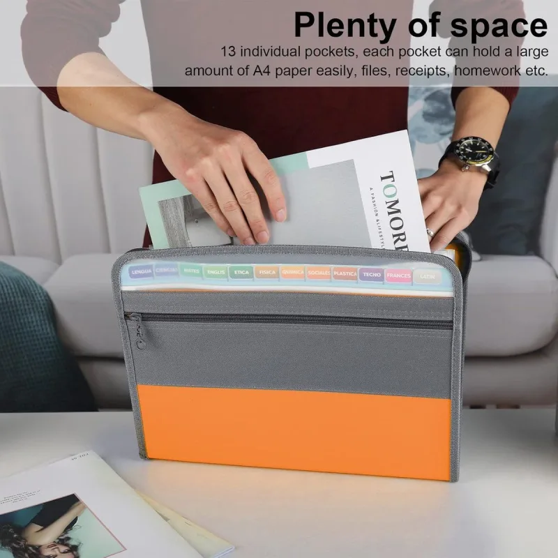 13 Pocket A4 Expandable File Folder
