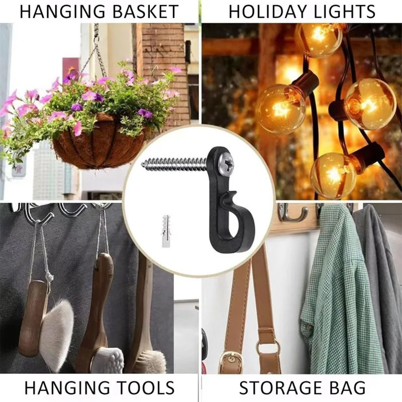 40 Pack Screw Hooks for String Lights
