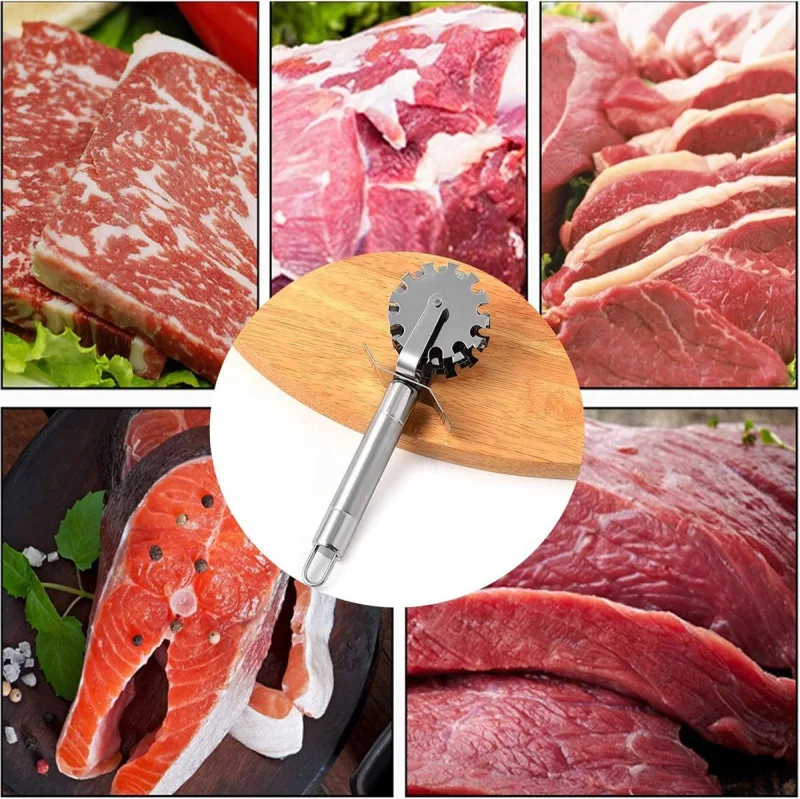 2 Pack Stainless Steel Meat Tenderizer Rollers
