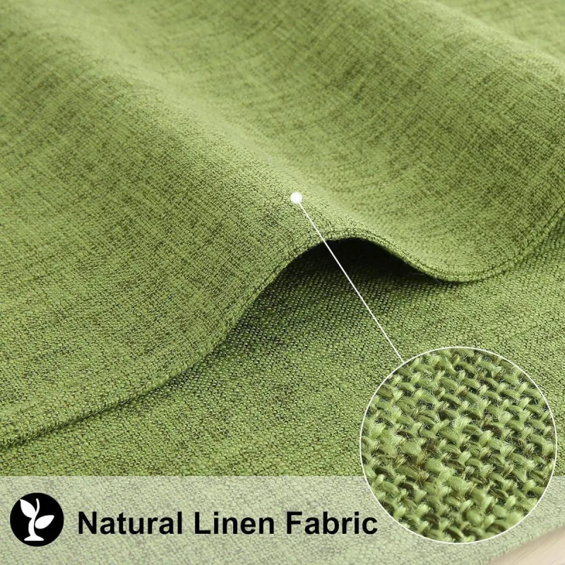 6Pcs Placemats, Washable Linen Heat Resistant Non Slip Reversible Table Mats, Green