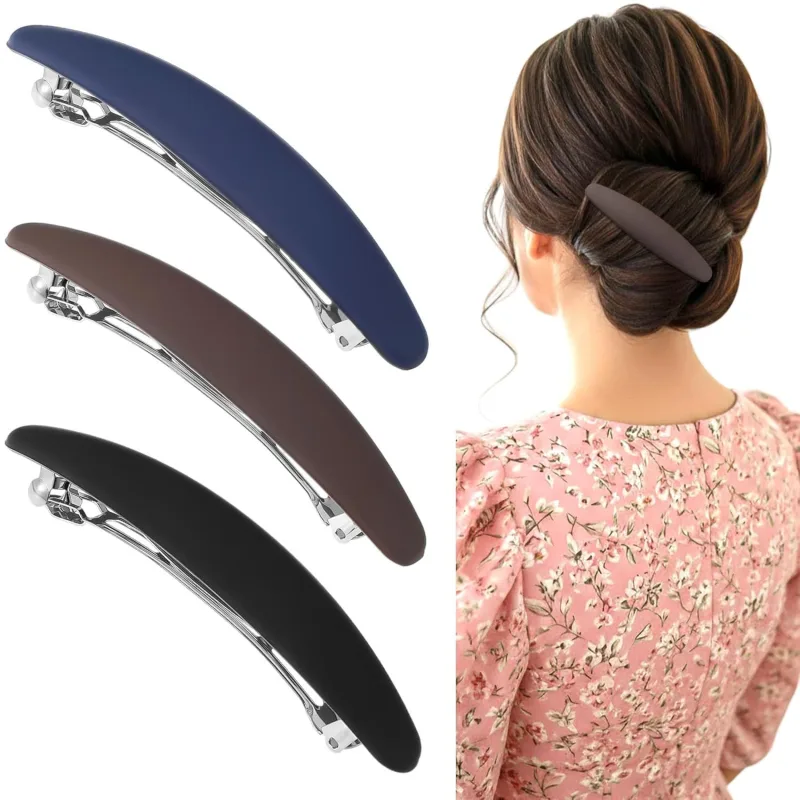 3PCS Large French Hair Barrettes for Women Thin Hairs, Half up French Barrette Hair Clips for Thick Thin, Short and Fine Hairs 3PCS Large French Hair Barrettes for Women Thin Hairs, Half up French Barrette Hair Clips for Thick Thin, Short and Fine Hairs