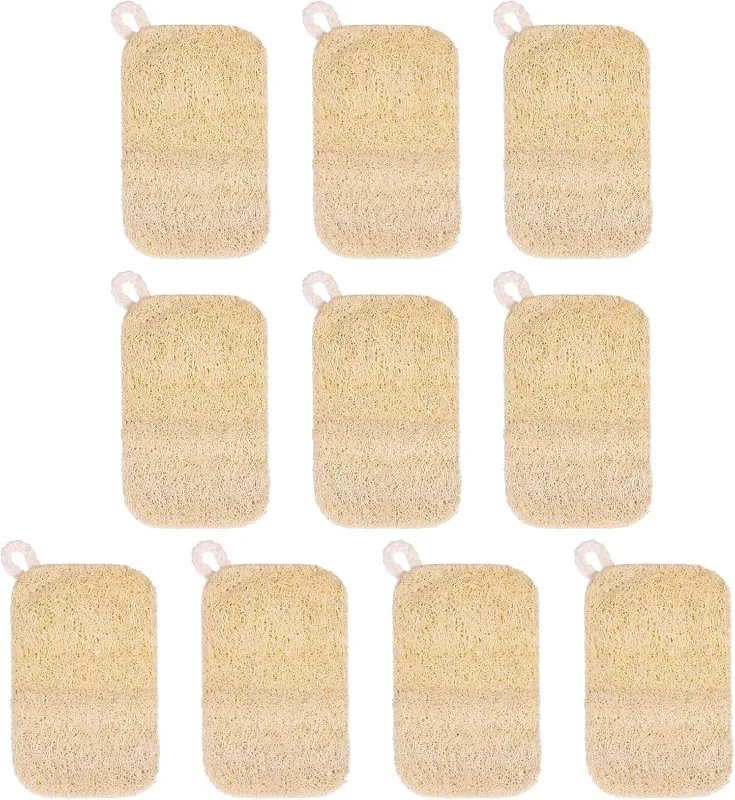10 PCS Natural Sponges for Dishes, Loofah Dish Sponge for Kitchen Compostable Natural Loofah Sponges 10 PCS Natural Sponges for Dishes, Loofah Dish Sponge for Kitchen Compostable Natural Loofah Sponges