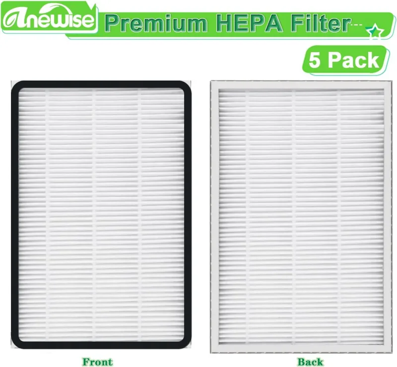 5 Pack E-1 HEPA Media ilter Replacement or Kenmore 86889, 20-86889, 40324, 53295 Canister and Upright Vacuum Cleaner, or Panasonic Part MC-V199H