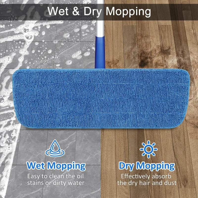 3 Pack Microiber Mop Pads Replacement or Wet/Dry Mop loor Cleaning Reusable Mop Pads Reills or Spray loor Mops Compatible with Bona loor Care System and Any Microiber lat Spray Mop
