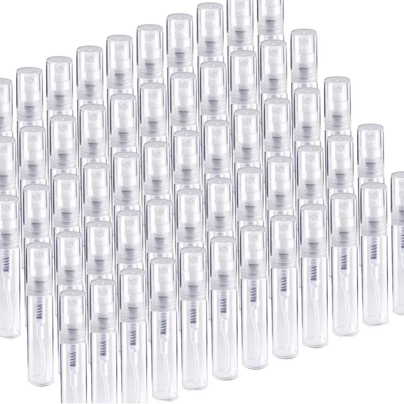 60 Pack 3ml Mini Spray Bottle, Clear Plastic Empty Cute Perume Atomizer Bottle or Cleaning, Travel, Essential Oils, Perume. 60 Pack 3ml Mini Spray Bottle, Clear Plastic Empty Cute Perume Atomizer Bottle or Cleaning, Travel, Essential Oils, Perume.
