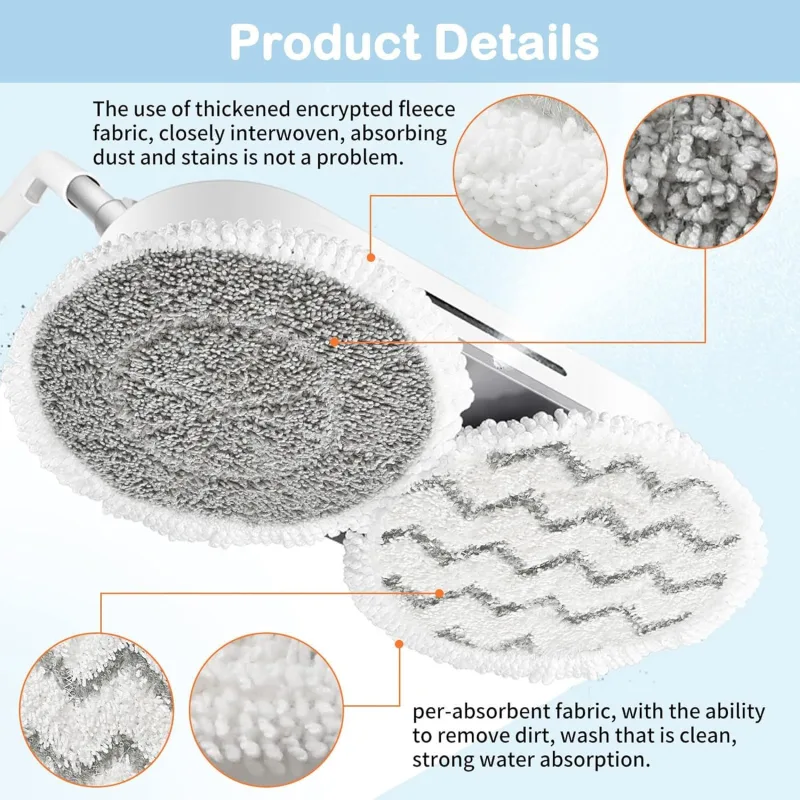 10 Pack Upgraded Replacement Steam Mop Pads or Shark S8201 S7001 S8001 S7201 S7000AMZ S7000 S7005 S7020 S7001C Steam Mop,Steam & Scrub All-in-One Scrubbing and Sanitizing,Dirt Grip Scrub Washable Pad