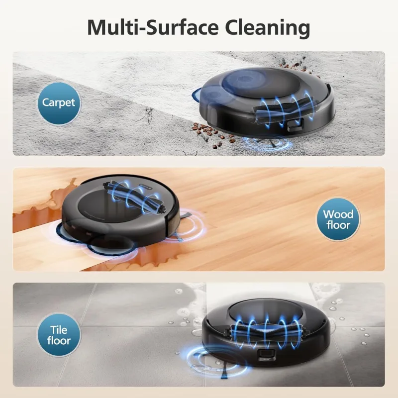 𝗢𝗺𝗻𝗶 𝗖𝟮𝟬 Accessory Kit or euy Omni C20 Robot Vacuum, 𝟭𝟵 𝗣𝗔𝗖𝗞 Replacement Parts Include: 1* Main Rolling Brush, 4* Washable ilter, 6* Side Brush, 4* Dust Bag, 4* Mop Pad