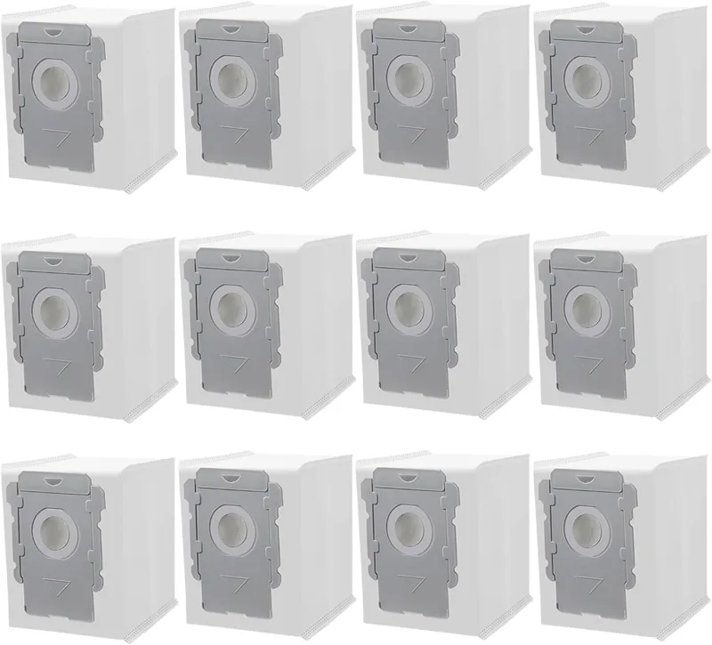 12 Pack Vacuum cleaner bags or irobot Roomba i7 i7+ i8 i8+ i3 i3+ i4 i4+ i6 i6+ j7 j7+ s9 s9+, i and s and j Series Clean Base Automatic Dirt Disposal Bags