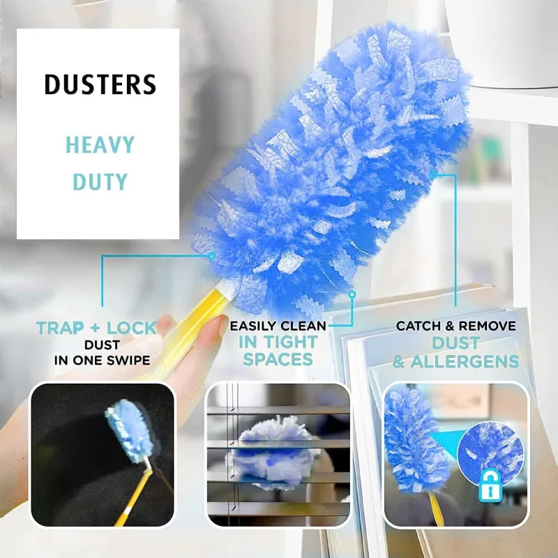 1 Handle with 30 Count Duster Reill or Swier Duster + 30 Count Dry Sweeping Pads Reill or Swier Sweep and Mop
