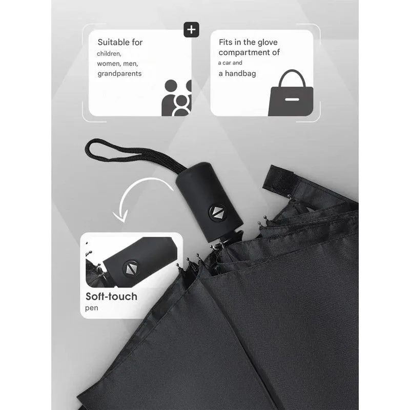 12 Ribs Semi Automatic Foldable Sun Umbrella Large Wind Resistant Portable Travel Umbrella