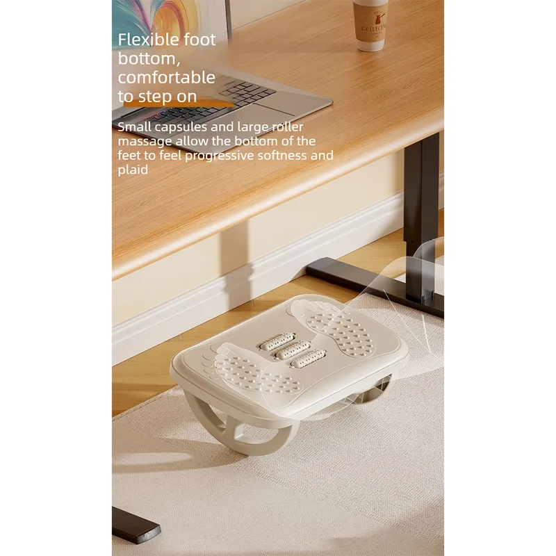 Office Footrest Stool – Rocking Version – white