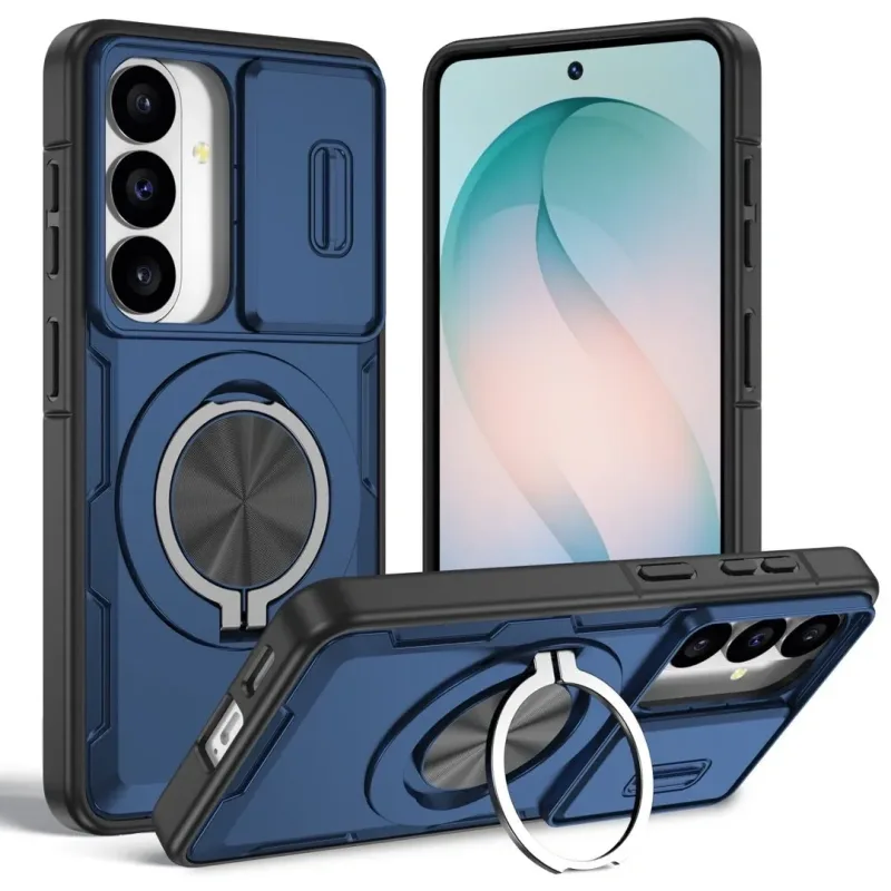 2-in-1 Magnetic Sliding Lens Case for Samsung S26 – Blue