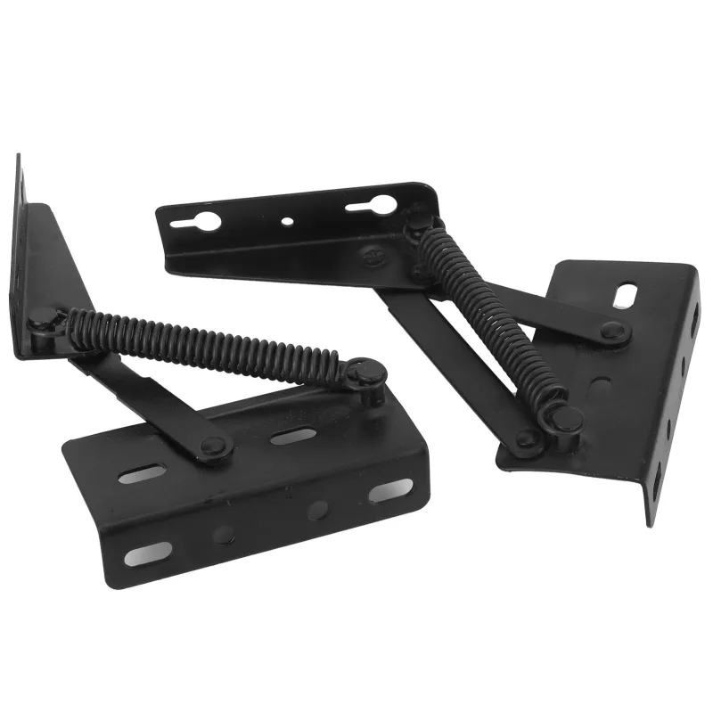 Black Split Spring Hinge Iron Triangular Hinge Hardware Supply for Folding Bed Sofa