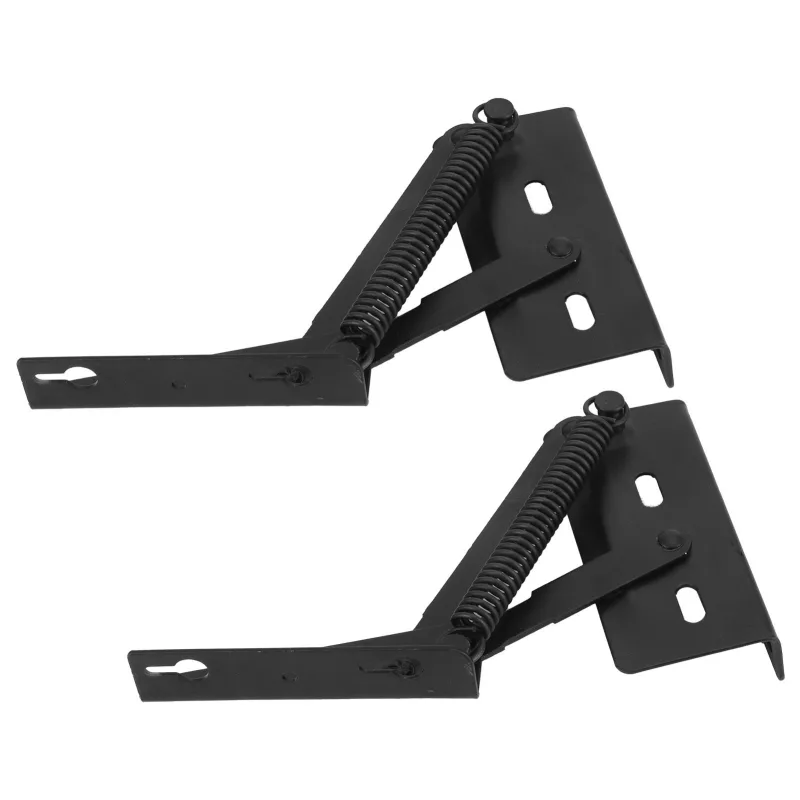 Black Split Spring Hinge Iron Triangular Hinge Hardware Supply for Folding Bed Sofa