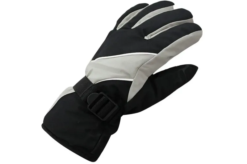 Men's Adult Windproof Rainproof Anti-Slip Ski Gloves, Warm (Grey)